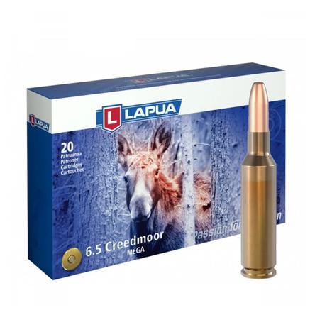 Lapua Rifle Ammuntion 6.5 Creedmoor 156gr Mega SP 20/ct