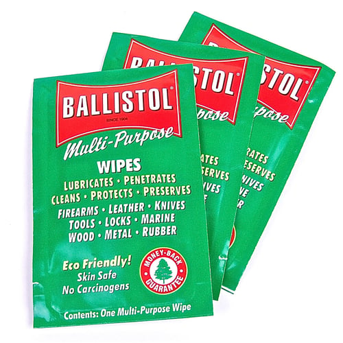 WIPES 10 WIPES PER BOXMulti-Purpose Wipes 10/Box Multi-Purpose Lubricant - Lubricating / Protecting Firearms and Knives - Oiling / Restoring Leather - Individually Sealed - Cleans & Dissolves Traces of Copper, Lead, Brass, Zinc & Tombac - Lubricates & Protects FDissolves Traces of Copper, Lead, Brass, Zinc & Tombac - Lubricates & Protects Firearmsirearms
