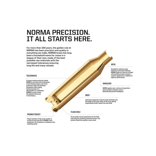 Norma Premium Reloading Brass .300 SAUM 50/ct | 7393923322520