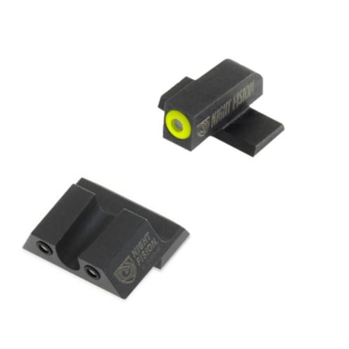 Perfect Dot NS Set w/Yellow Front  Black U Rear Fits Springfield XD | 810116031252