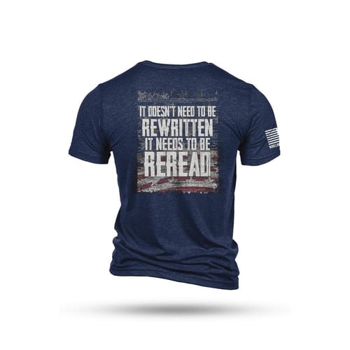 Nine Line Reread Not Rewritten TShirt Navy S | 190741221663