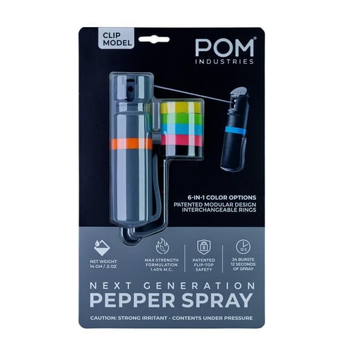 POM Pepper Spray Clip Grey | 810045421452