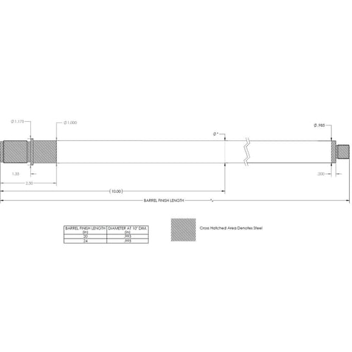 Proof Carbon Fiber Drop in Barrel for Ruger Precision Rifle 6.5 Creedmoor 24 18 Twist 5/824 Thread | 843068100080