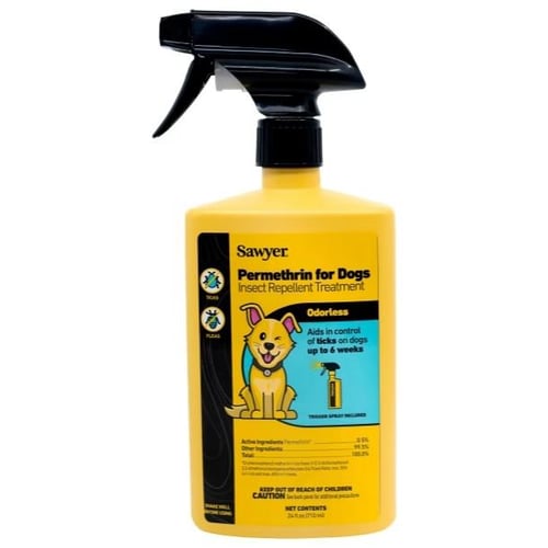 Sawyer Permethrin Insect Repellent Treatment for Dogs 24 oz Trigger Spray | 050716006247