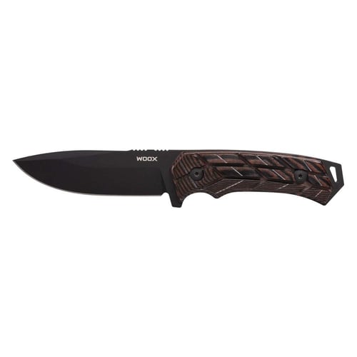 Woox Rock 62 Fixed Knife 41/4 Drop Point Blade Black with Brown XGrip Handle | 810069390857