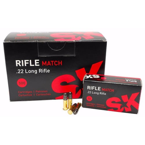 SK Rifle Match Rimfire Ammunition .22 LR 40 gr 1073 fps 50/ct | 4023045421087