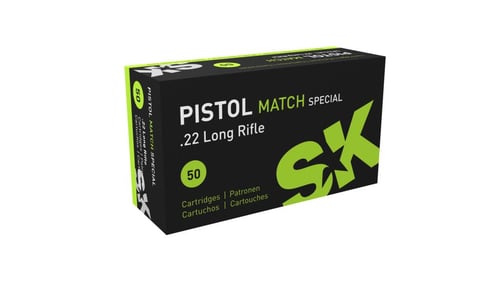 SK Pistol Match Special Rimfire Ammunition .22 LR 40 gr LRN 938 fps 50/ct | 4023045421445