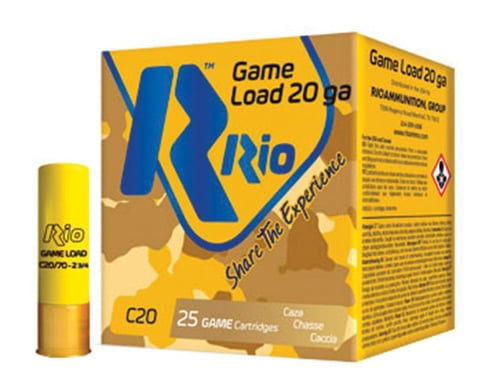 Rio Field Low Recoil Shotshells 20 ga 23/4 1oz  7.5 1180 fps 25/ct | 8435101602495