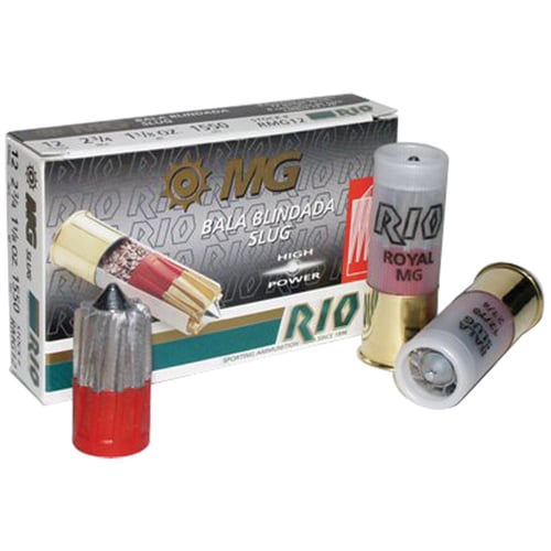 Rio Royal Armored Slug 12 ga 2 3/4 Inch 1 1/8 oz  5/box | 8435101616522