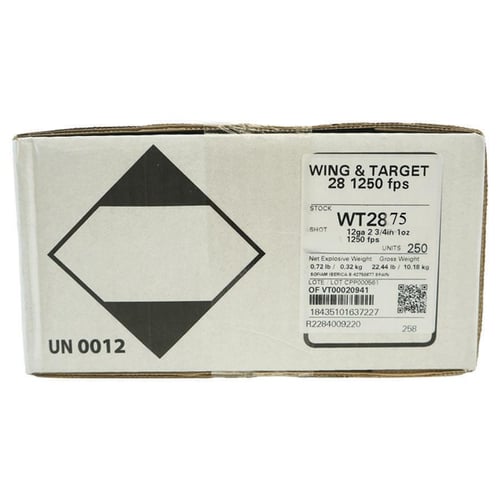 Rio Wing  Target Patriot Shotshells 12ga 23/4 1oz 1250 fps 7.5 250/ct Case 10 Boxes 25/ct | 18435101618837