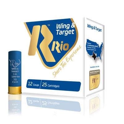 Rio Wing  Target Shotshells 12ga 1oz 23/4 1250 fps 8 250/ct Case 10 25/ct | 18435101637227