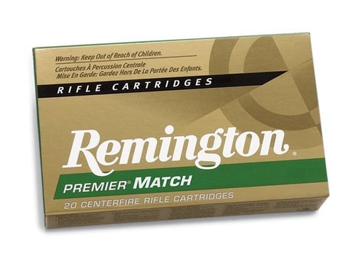 Remington Ammunition 27661 Premier Match 6.5 Creedmoor 140 gr Sierra MatchKing BTHP 20 Per Box/ 10 Cs