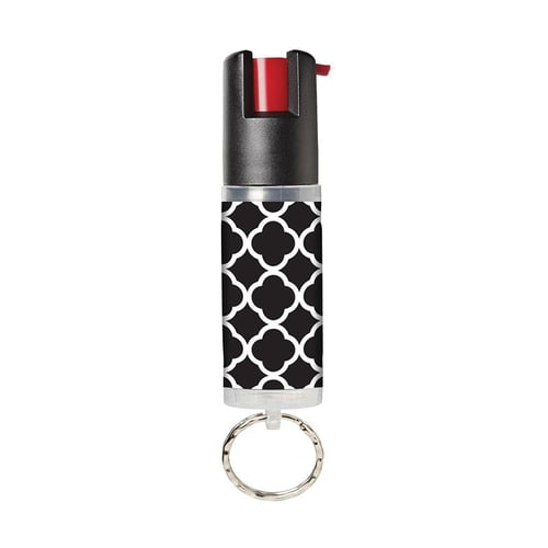 Sabre KRDL20002 Designer Label Pepper Spray OC Pepper Effective Distance 10 ft .53 oz Black Includes Key Ring