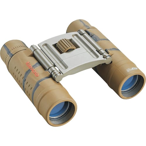 Tasco 178125B Essentials Binoculars 12X25 Brown Camo Roof Mc,, Box 6L