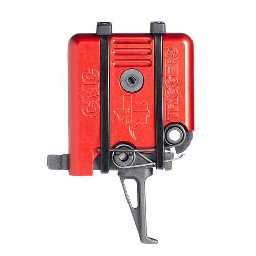 CMC Triggers AR15/10 Single Stage Component Trigger Flat 3.5 lb Small Pin Red | 810169561584