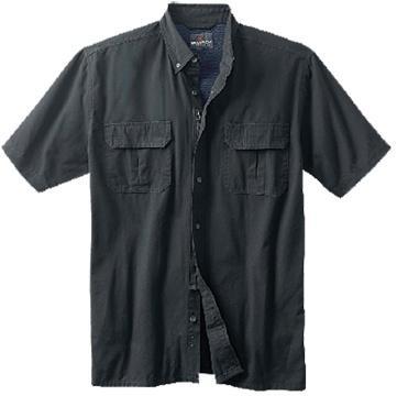 Woolrich Elite Short Sleeve Zip-up Shirt Black M