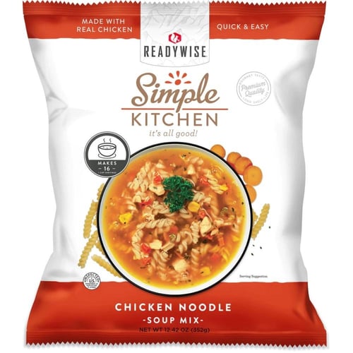 Readywise Simple Kitchen Chicken Noodle Soup Single Pouch 16 Servings | 850045543518