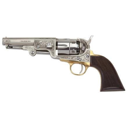 Pietta 1851 Navy Dlx U.S. Marshal Handgun .44 Cal  4.78 Barrel Checkered Wood Grip | 641996720192