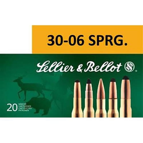 Sellier & Bellot SB3006E Rifle  30-06 Springfield 180 gr Soft Point Cut Through Edge 20 Per Box/ 20 Case