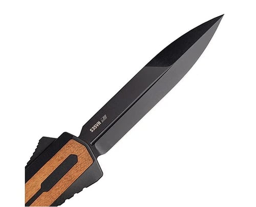 ZASTAVA A7 ZASTAVA AMERICAN WALNUT WOOD HANDLE BLACK ACCENTS BLACK S35VN DAGGER BLADE FINE EDGE | 850034486604