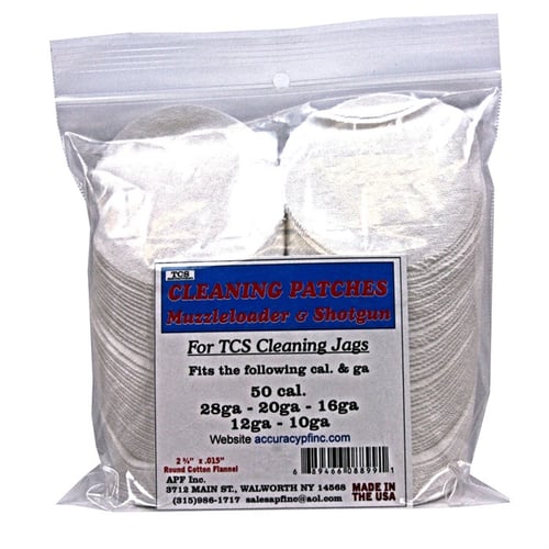 TCS CLEANING PATCHES 50 CALIBER MUZZLELOADER12 GAUGE | 689466088991
