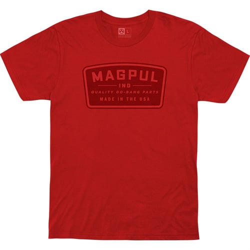Magpul MAG1111-610-L Go Bang Parts  Red Cotton Short Sleeve Large