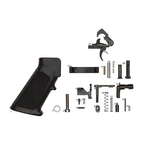 AR15 LOWER PARTS KIT WITH GRIP W/ QMS TRIGGER | 817953020838