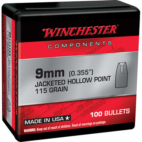 JACKETED HOLLOW POINT NOTCHED 9MM .355 Inch 115GR JHPN100/BOX | 020892634213