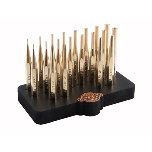 20 PIECE BRASS PUNCH SET W/BENCH BLOCK | 731940217295
