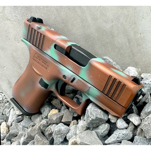 GLOCK 43X MOS 9MM LUGER 3.41 Inch BBL 210RD MAGS COPPER PATINA | 050806032804