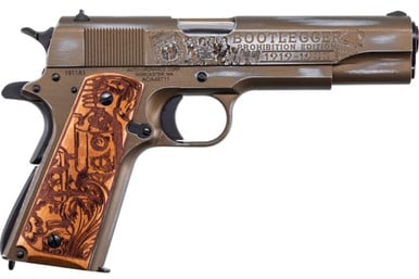 AutoOrdnance 1911 Bootlegger BKOC9 71 Burnt Bronze/ Engraved Wood | .45 ACP | 602686422260
