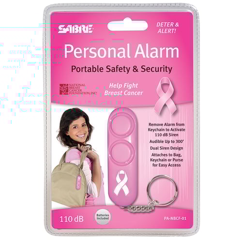 Personal Alarm with Key Ring, 600 ft         Audible, Pink, Supports NBCF | 023063809144