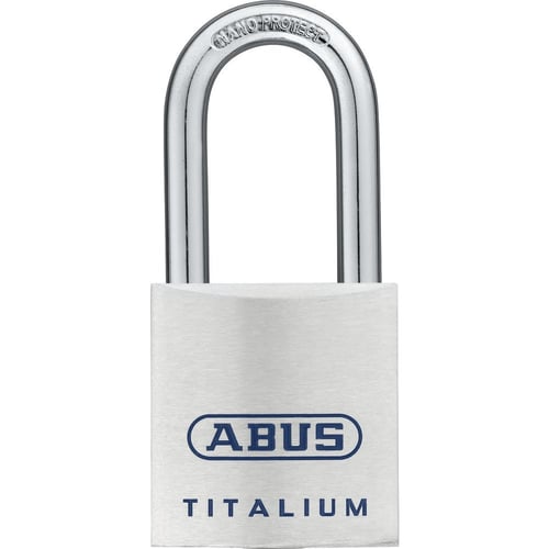 TITALIUM 80 SERIES 80TI/40HB40C KDPadlock 80 TITALIUM 37/64 inch - Level 6 - Solid lock made from Aluminum - Hardened steel shackle - 6-pin precision cylinder with paracentric keyway - Double bolted shackle - Chrome-plated cylinder plugs with additional corrosion resistancelted shackle - Chrome-plated cylinder plugs with additional corrosion resistance