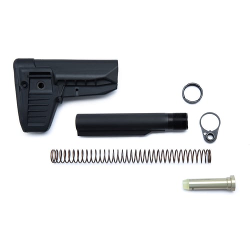 BCMGUNFIGHTER STOCK KIT MOD1 SOPMOD BLCKStock Kit Mod 1 Black - Widebody Compartment - More Pronounced Cheekweld - SnagFree Design - Modular Vehicle Borne Operations Sling Tab - 2 Types of Ambidextrous Sling Mounting Options - Storage compartment located in toe of stockus Sling Mounting Options - Storage compartment located in toe of stock | 081252602204