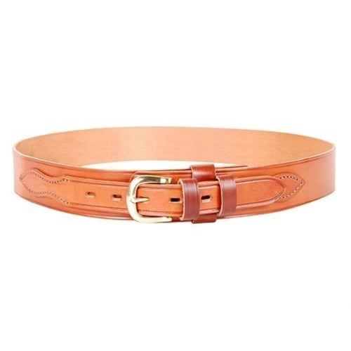 B4-RANGER BELT PLN TAN SZ36 BRSB4 Ranger Belt 1.75 Inch Leather - Size 36 - Tan / Brass Western billet design - Premium, vegetable tanned full grain cowhide and oil tanned to a lustrous finish - It is unlined and is 1.75 in. wide - Tan - Solid brass buckleIt is unlined and is 1.75 in. wide - Tan - Solid brass buckle | 013527120823