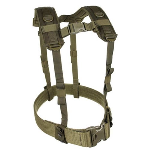 LOAD BEARING SUSP/HARNESS OD GRNLoad Bearing Suspenders Olive Drab - Wraparound belt loop system with H-harness- Drag handles/sternum strap - No metal attachment clips - Belt not included | 648018002861