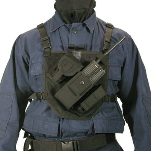 PATROL RADIO HARNESS BLKPatrol Radio Harness Black - Ideal for radios and small hardware - Great for mounted and dismounted ops where having a radio, GPS, knife, and 2nd mag with easy access is critical - Inner pouch for maps and documents - Adjustable for all poraccess is critical - Inner pouch for maps and documents - Adjustable for all portable sizestable sizes | 648018013089