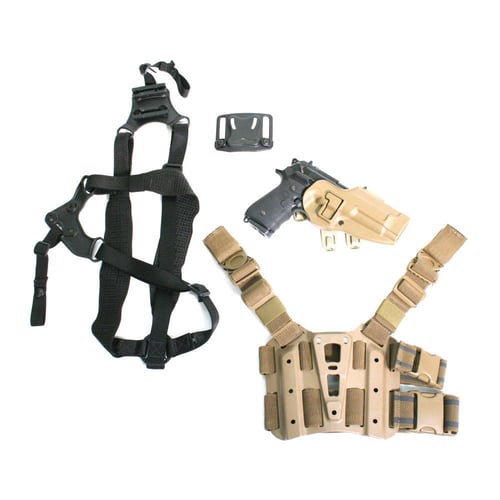 Blackhawk 40SC02CTR Serpa Combo Kit Medium Black/ Coyote Tan Beretta 92,96,M9