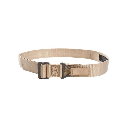 RIGGERS BELT W COBRA BUCKLE DS 41INRiggers Belt w/Cobra Buckle Coyote Tan - Up to 41 Inch - 1.75 Inch webbing - Quick-detach buckle - Adapter meets PIA-H-7195 standards - Hook and loop secures running end - 1.75 7,000 lb tensile strengthnd - 1.75 7,000 lb tensile strength | 604544616477
