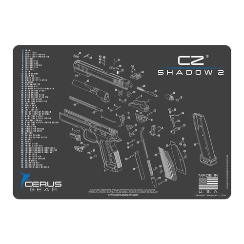 CZ SHADOW 2 CHAR GRYCZ Shadow 2 Schematic Handgun Promat Charcoal Gray - 12