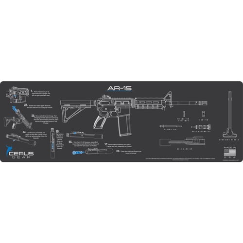 AR-15 INSTRUCTIONAL GRAY/BLUE 14X48INAR-15 Instructional Magnum XXL Promat Charcoal Gray/Cerus Blue - 14
