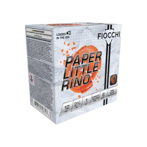 Fiocchi 12FPTX8 Paper Little Rino Extrema 12 Gauge 2.75