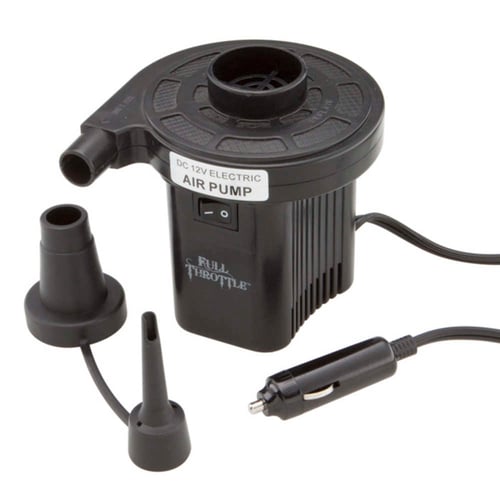 COMPACT 12V AIR PUMP BLKCompact 12V Cigarette Lighter Air Pump Plugs into the cigarette lighter in yourvehicle - Quickly inflates and deflates your inflatable products