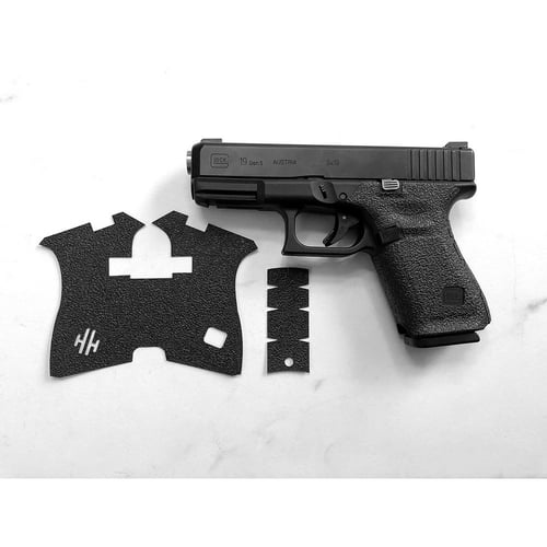 TEXTURED RUBBER GLK 19/23 GEN 5 MOSGlock 19/23 Gen 5 MOS Gun Grip Black - Rubber - Easy to install - Laser cut andcan be fully installed in less than 5 minutes - Step by step installation instructions and alcohol cleaning padsctions and alcohol cleaning pads