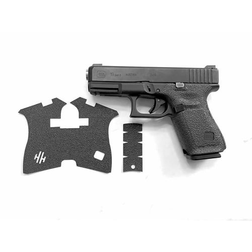 TEXTURED RUBBER GLK 19/23 GEN 5Glock 19/23/25/32/38 Gun Grip Black - Rubber - GEN 5 - Easy to install - Laser cut and can be fully installed in less than 5 minutes - Step by step installation instructions and alcohol cleaning padsinstructions and alcohol cleaning pads
