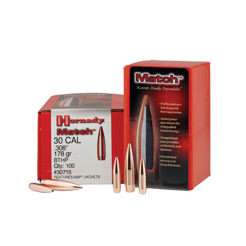 MATCH 30 CALIBER 0.308 Inch 178GR BTHP 1600/BOX | 090255700459