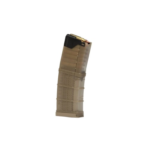 L5AWM LIMITED 15/30 TRANSLUCENT DEL5AWM Limited 15/30 Magazine 223/5.56/.300BLK - 30rd Body Size - 15 Round Capacity - Translucent Dark Earth - Proprietary polymer body - Hardened steel feed lips - Impact and chemical resistant - Non-tilt follower with stainless steel sprins - Impact and chemical resistant - Non-tilt follower with stainless steel springg