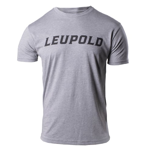 Leupold 180230 Wordmark  Graphite Heather Cotton/Polyester Short Sleeve Large