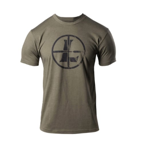 Leupold 180253 Distressed Reticle  Military Green Cotton/Polyester Short Sleeve 3XL