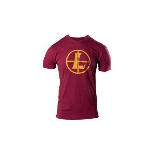 Leupold 181845 Distressed Reticle Tee Cardinal Heather L | 030317030919